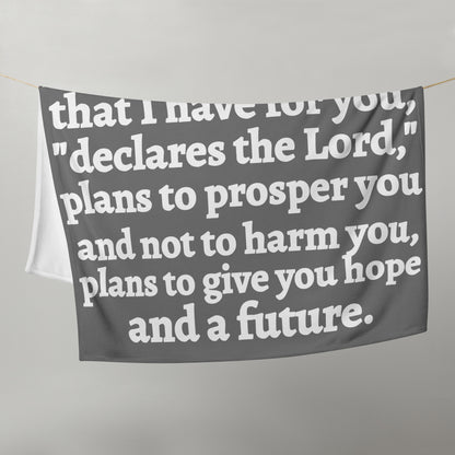 Jeremiah 29 Plush Throw Blanket - Faith-Inspired Home Decor | GodWare