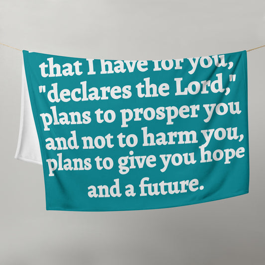 Jeremiah 29 Plush Throw Blanket - Faith-Inspired Home Decor | GodWare