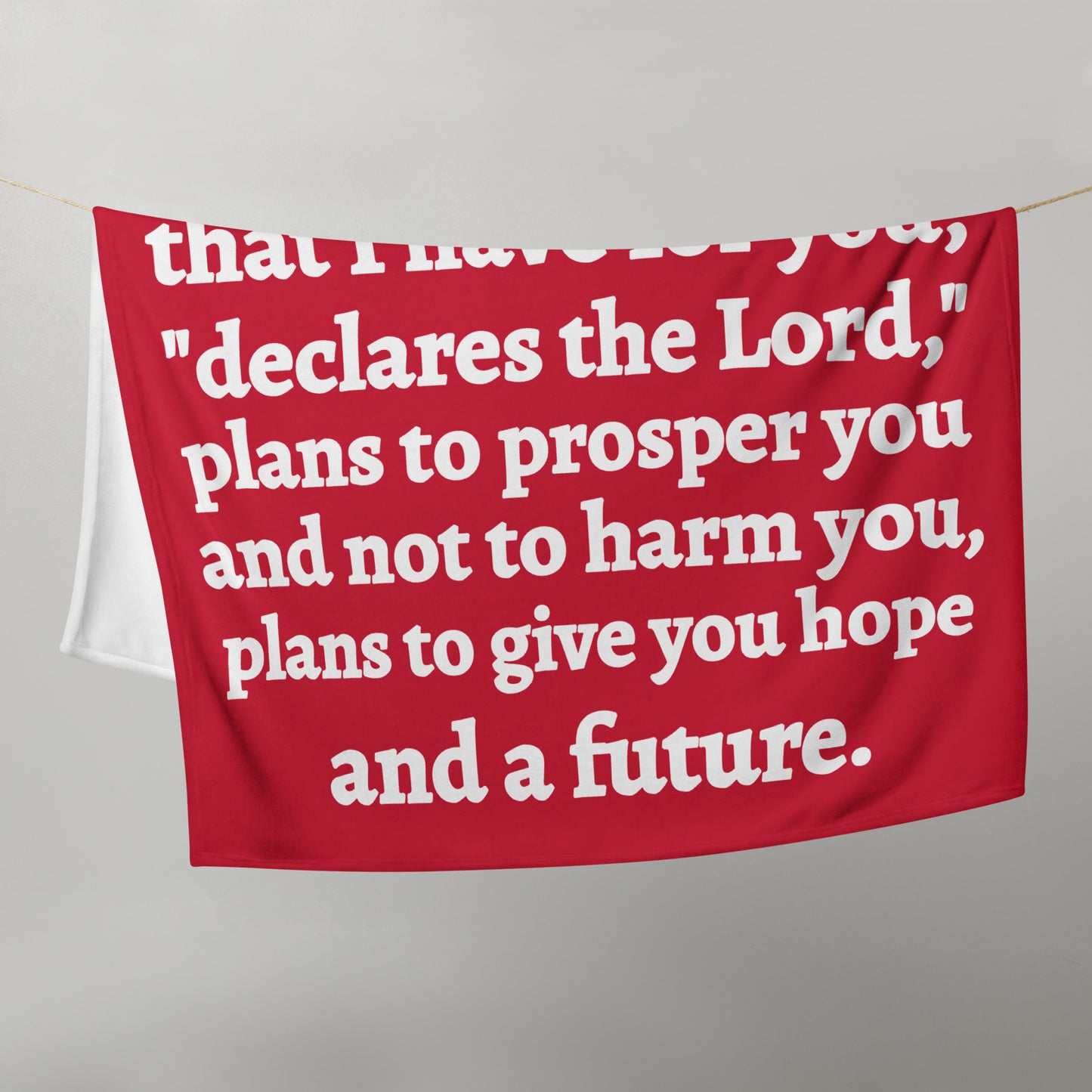 Jeremiah 29 Plush Throw Blanket - Faith-Inspired Home Decor | GodWare