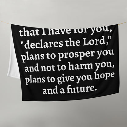 Jeremiah 29 Plush Throw Blanket - Faith-Inspired Home Decor | GodWare