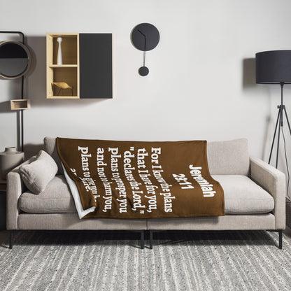 Jeremiah 29 Plush Throw Blanket - Faith-Inspired Home Decor | GodWare