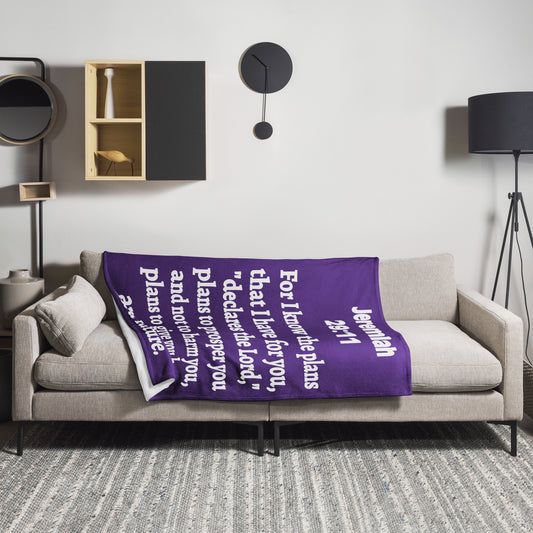 Jeremiah 29 Plush Throw Blanket - Faith-Inspired Home Decor | GodWare