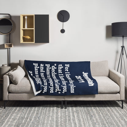 Jeremiah 29 Plush Throw Blanket - Faith-Inspired Home Decor | GodWare