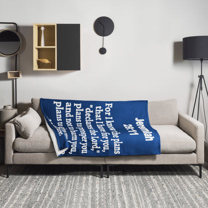 Jeremiah 29 Plush Throw Blanket - Faith-Inspired Home Decor | GodWare