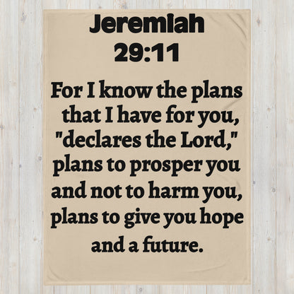 Jeremiah 29 Plush Throw Blanket - Faith-Inspired Home Decor | GodWare