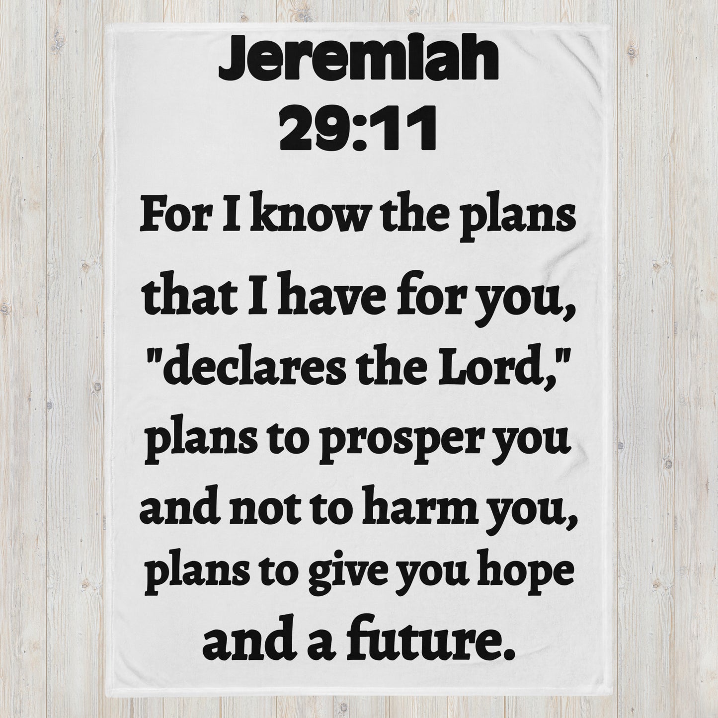 Jeremiah 29 Plush Throw Blanket - Faith-Inspired Home Decor | GodWare