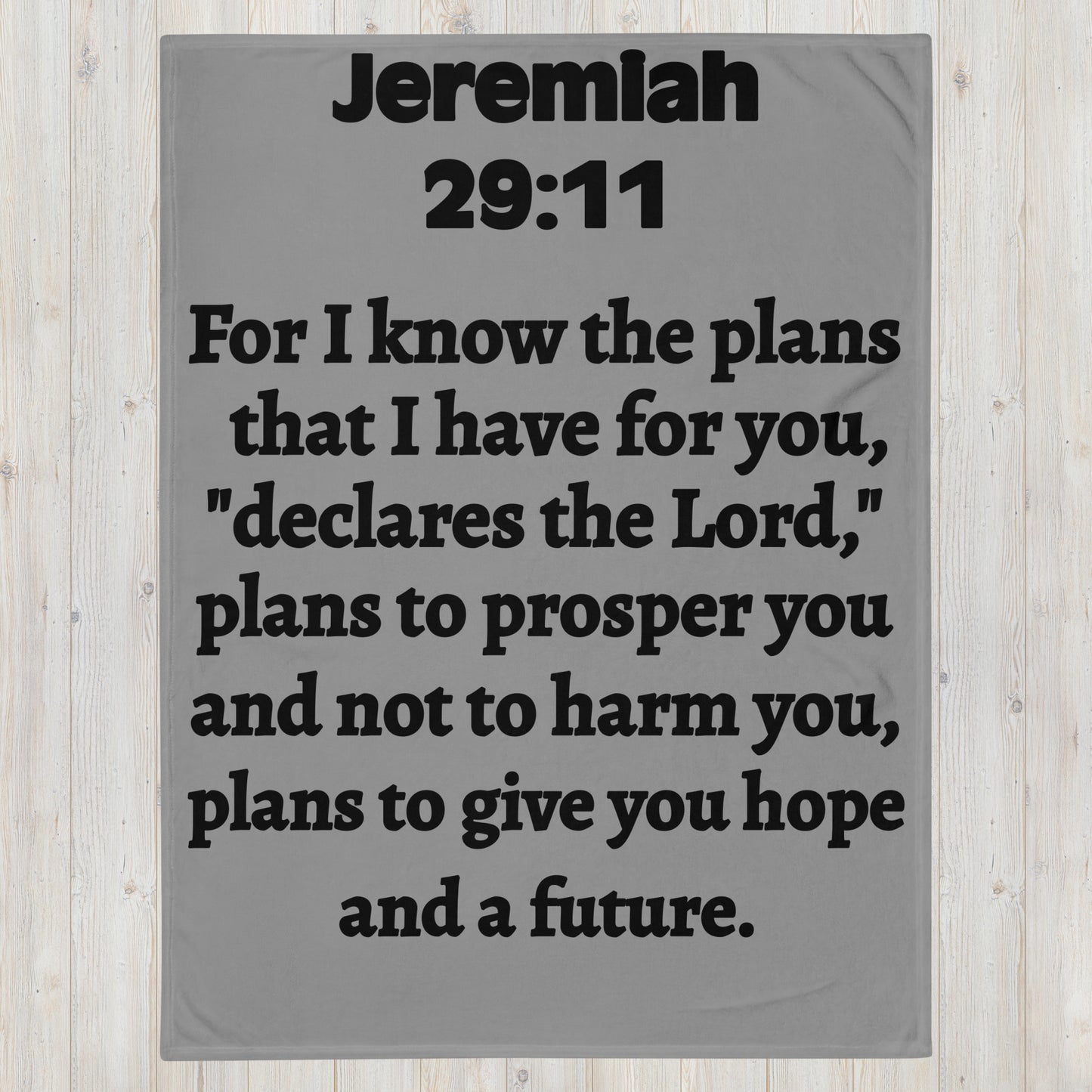 Jeremiah 29 Plush Throw Blanket - Faith-Inspired Home Decor | GodWare