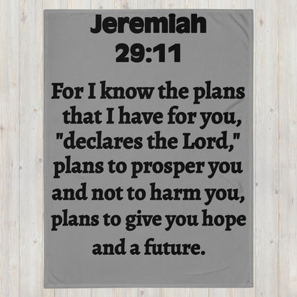 Jeremiah 29 Plush Throw Blanket - Faith-Inspired Home Decor | GodWare