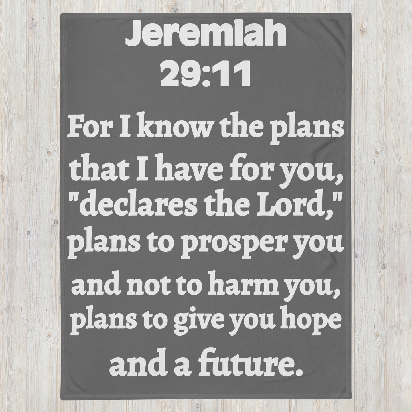 Jeremiah 29 Plush Throw Blanket - Faith-Inspired Home Decor | GodWare
