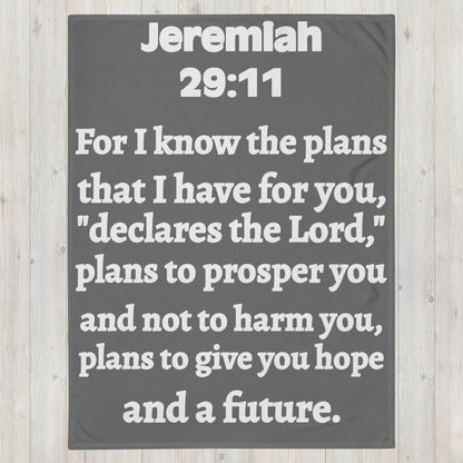 Jeremiah 29 Plush Throw Blanket - Faith-Inspired Home Decor | GodWare