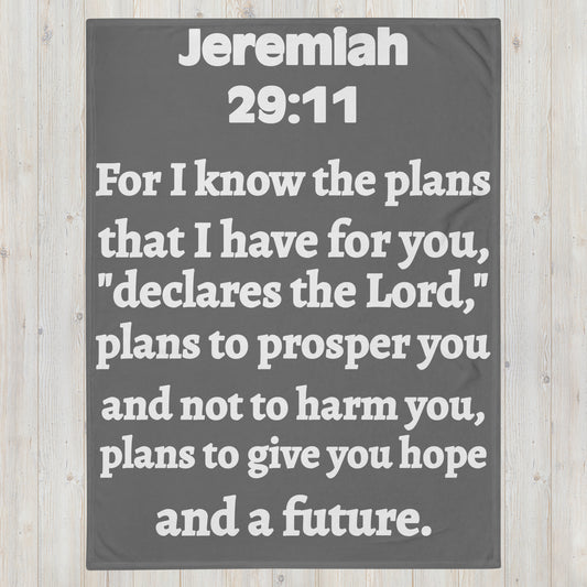 Jeremiah 29 Plush Throw Blanket - Faith-Inspired Home Decor | GodWare