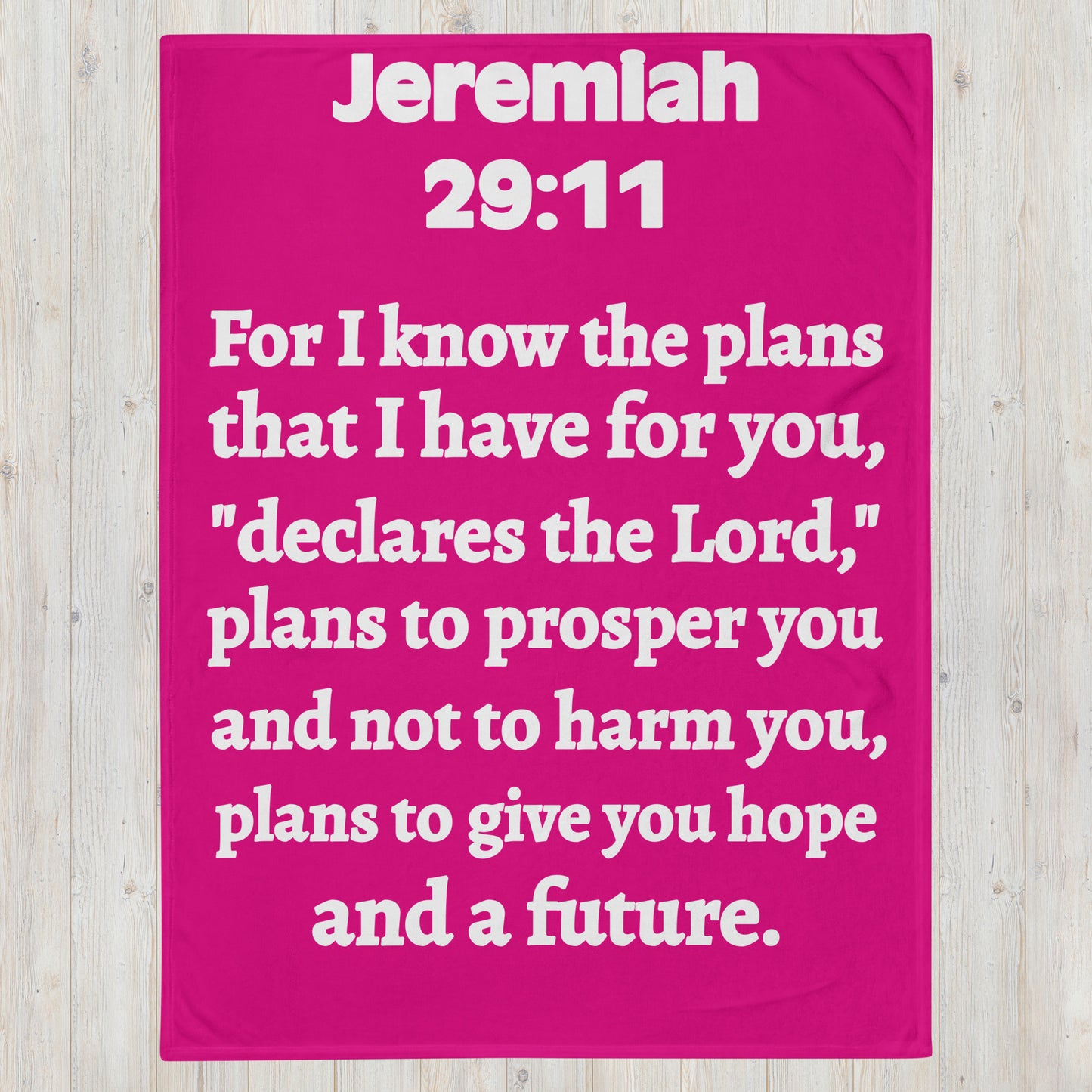Jeremiah 29 Plush Throw Blanket - Faith-Inspired Home Decor | GodWare