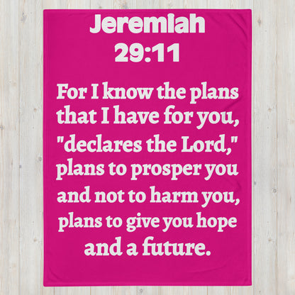 Jeremiah 29 Plush Throw Blanket - Faith-Inspired Home Decor | GodWare