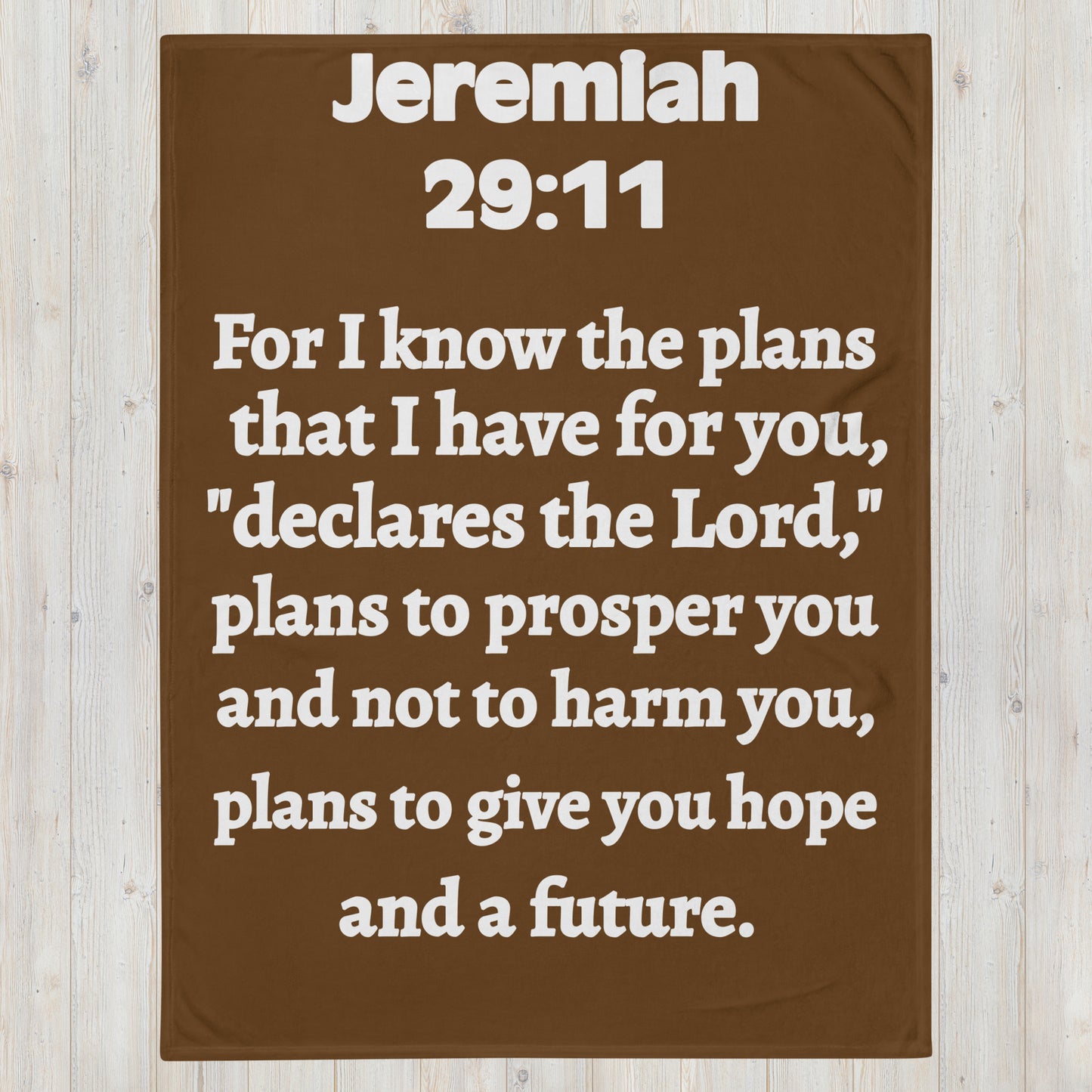 Jeremiah 29 Plush Throw Blanket - Faith-Inspired Home Decor | GodWare