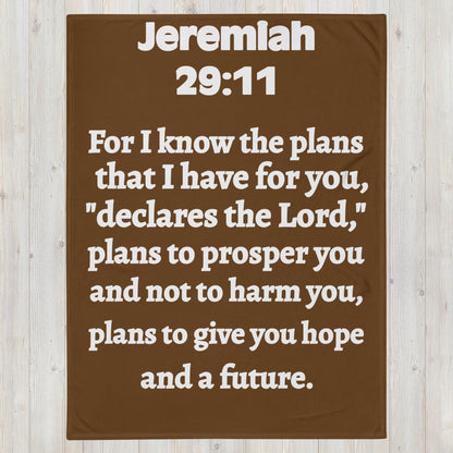 Jeremiah 29 Plush Throw Blanket - Faith-Inspired Home Decor | GodWare