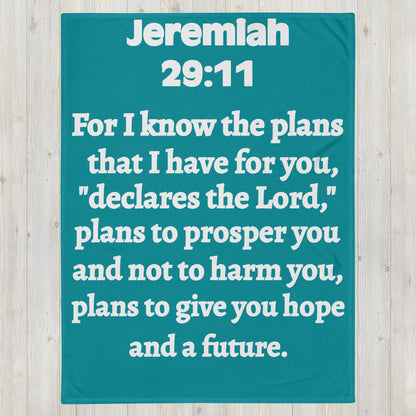 Jeremiah 29 Plush Throw Blanket - Faith-Inspired Home Decor | GodWare