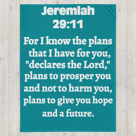 Jeremiah 29 Plush Throw Blanket - Faith-Inspired Home Decor | GodWare