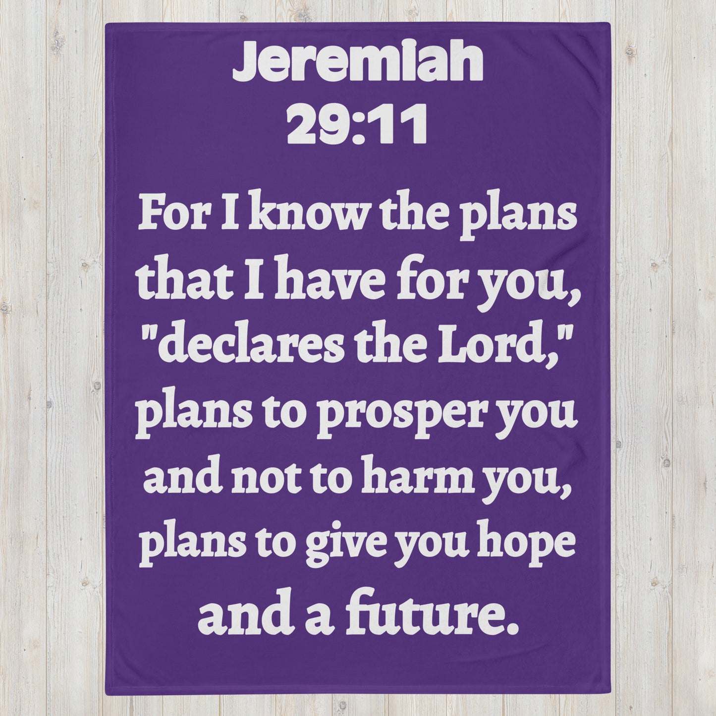Jeremiah 29 Plush Throw Blanket - Faith-Inspired Home Decor | GodWare