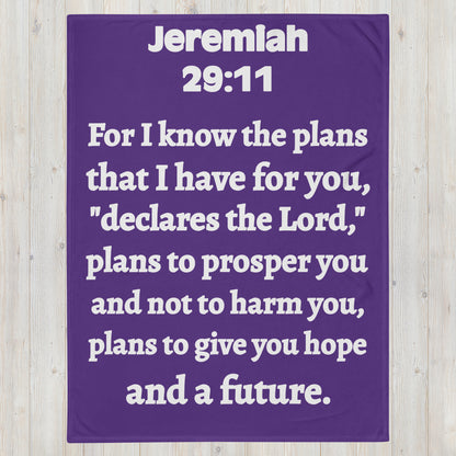 Jeremiah 29 Plush Throw Blanket - Faith-Inspired Home Decor | GodWare