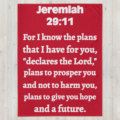 Jeremiah 29 Plush Throw Blanket - Faith-Inspired Home Decor | GodWare