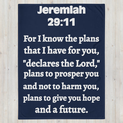 Jeremiah 29 Plush Throw Blanket - Faith-Inspired Home Decor | GodWare