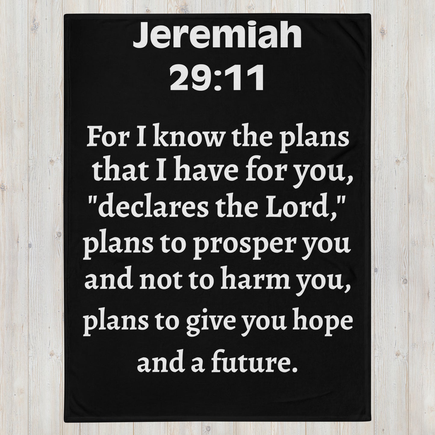 Jeremiah 29 Plush Throw Blanket - Faith-Inspired Home Decor | GodWare