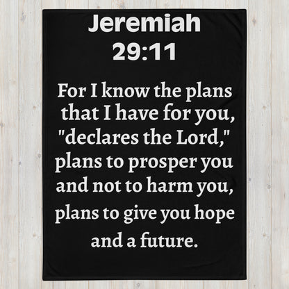 Jeremiah 29 Plush Throw Blanket - Faith-Inspired Home Decor | GodWare