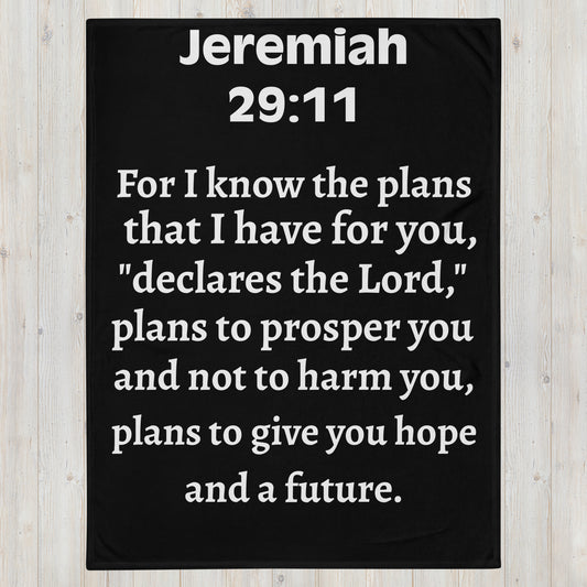 Jeremiah 29 Plush Throw Blanket - Faith-Inspired Home Decor | GodWare