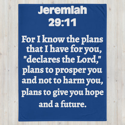 Jeremiah 29 Plush Throw Blanket - Faith-Inspired Home Decor | GodWare