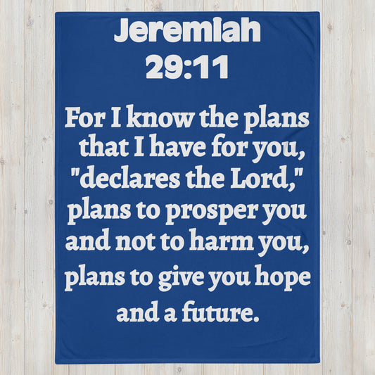 Jeremiah 29 Plush Throw Blanket - Faith-Inspired Home Decor | GodWare