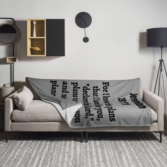 Jeremiah 29 Plush Throw Blanket - Faith-Inspired Home Decor | GodWare