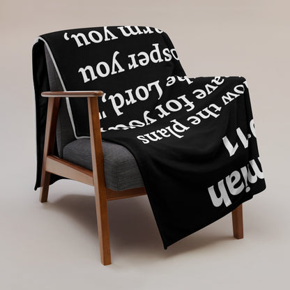 Jeremiah 29 Plush Throw Blanket - Faith-Inspired Home Decor | GodWare