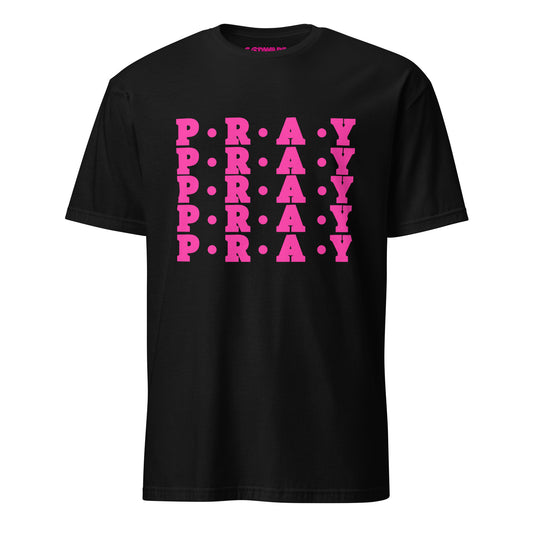 Pray T-Shirt - Christian Faith Shirt with Pink Print | Softstyle Cotton
