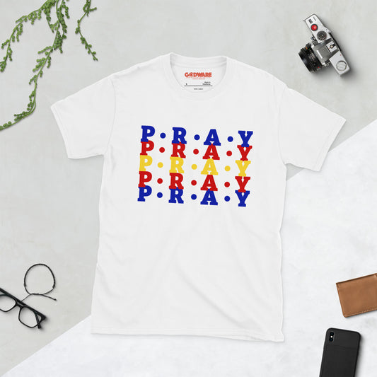 Pray - Soft Style Unisex T-Shirt (Royal multi)