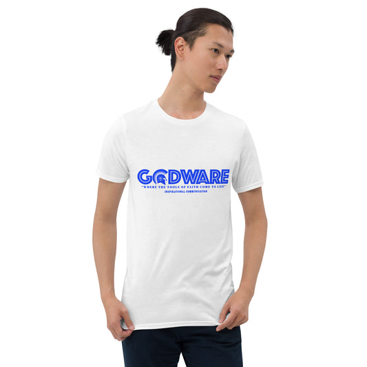 Brand Logo Softstyle Unisex T-Shirt (blue prt)
