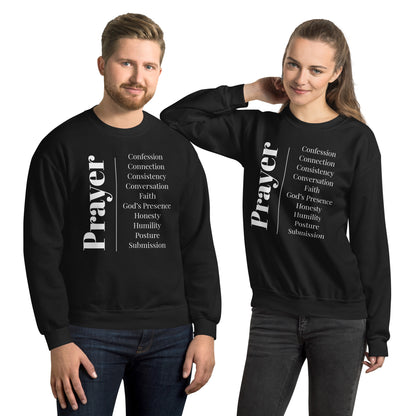 Prayer Collection Inspirational sweatshirt - White print