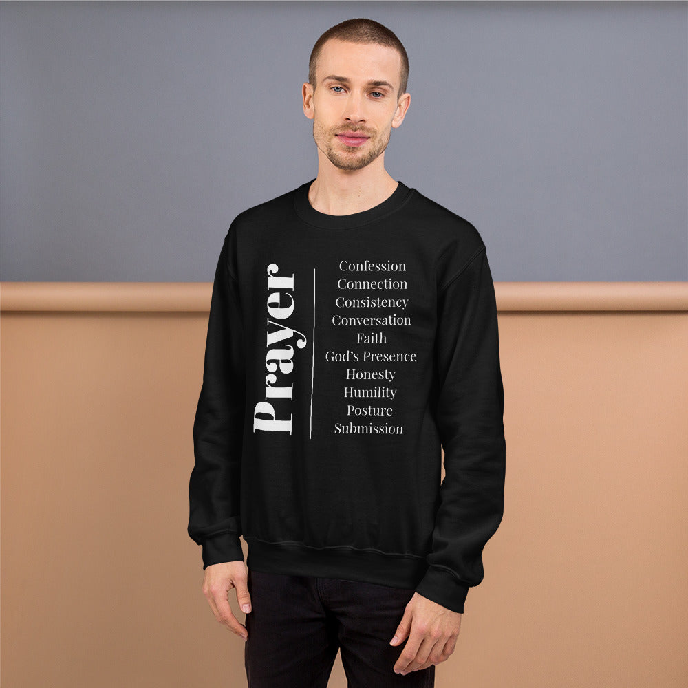 Prayer Collection Inspirational sweatshirt - White print