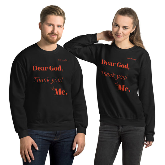 Dear God Inspirational Unisex Sweatshirt - Red Print