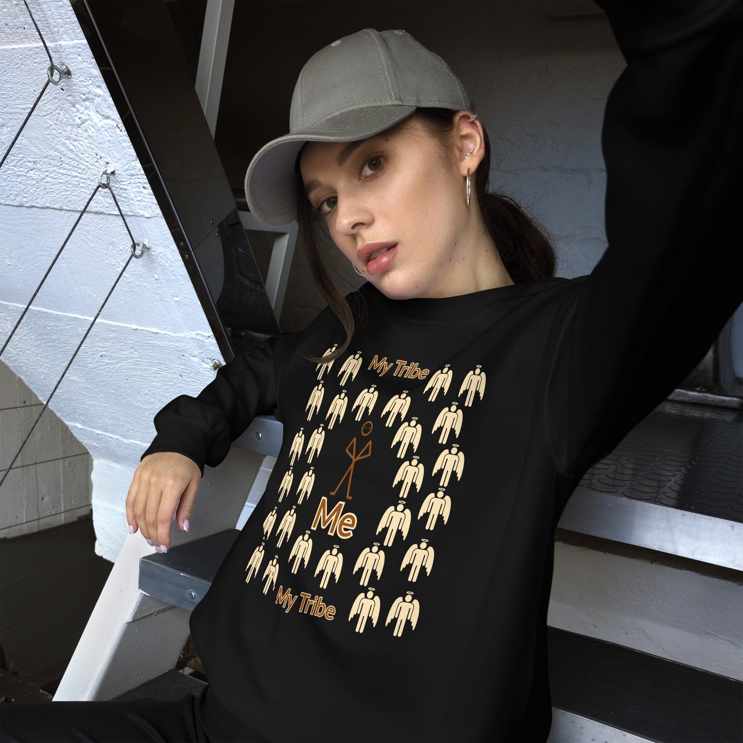 My Tribe Inspirational Unisex Sweatshirt - Earthtone Print