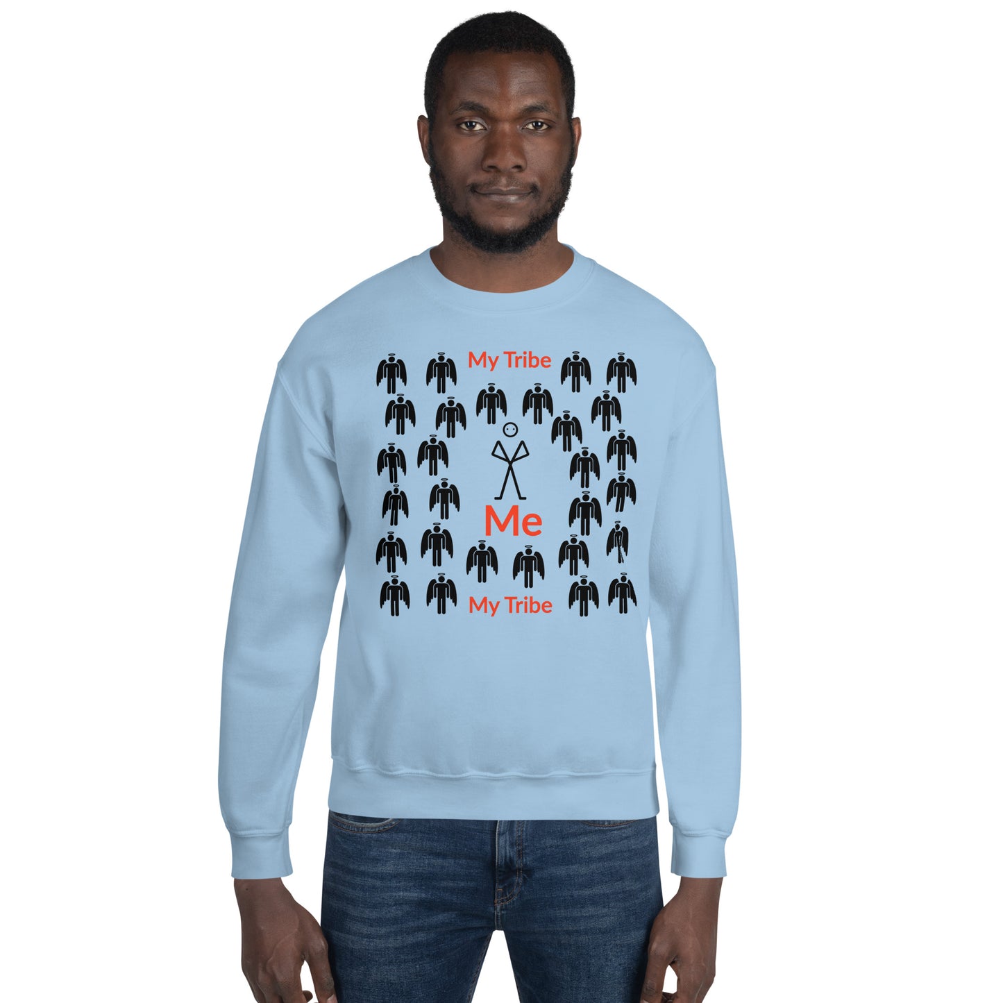 My Tribe Inspirational Unisex Sweatshirt - Black print