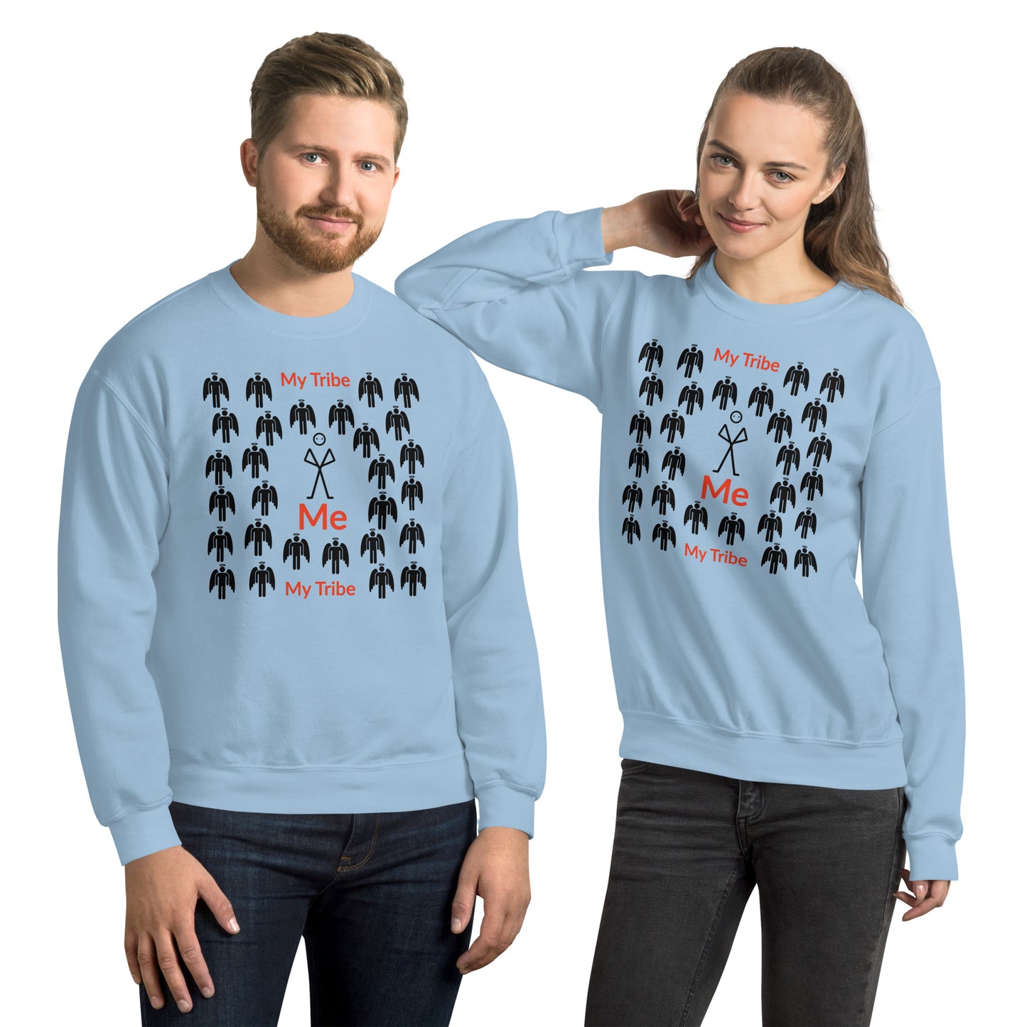 My Tribe Inspirational Unisex Sweatshirt - Black print