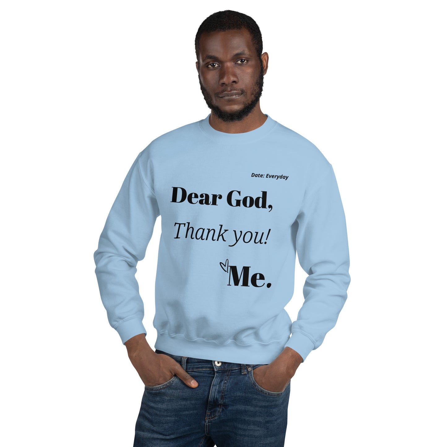 Dear God Inspirational Unisex Sweatshirt - black print