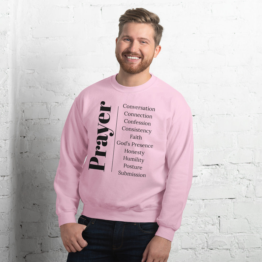 Prayer Collection Unisex Sweatshirt - Black Print