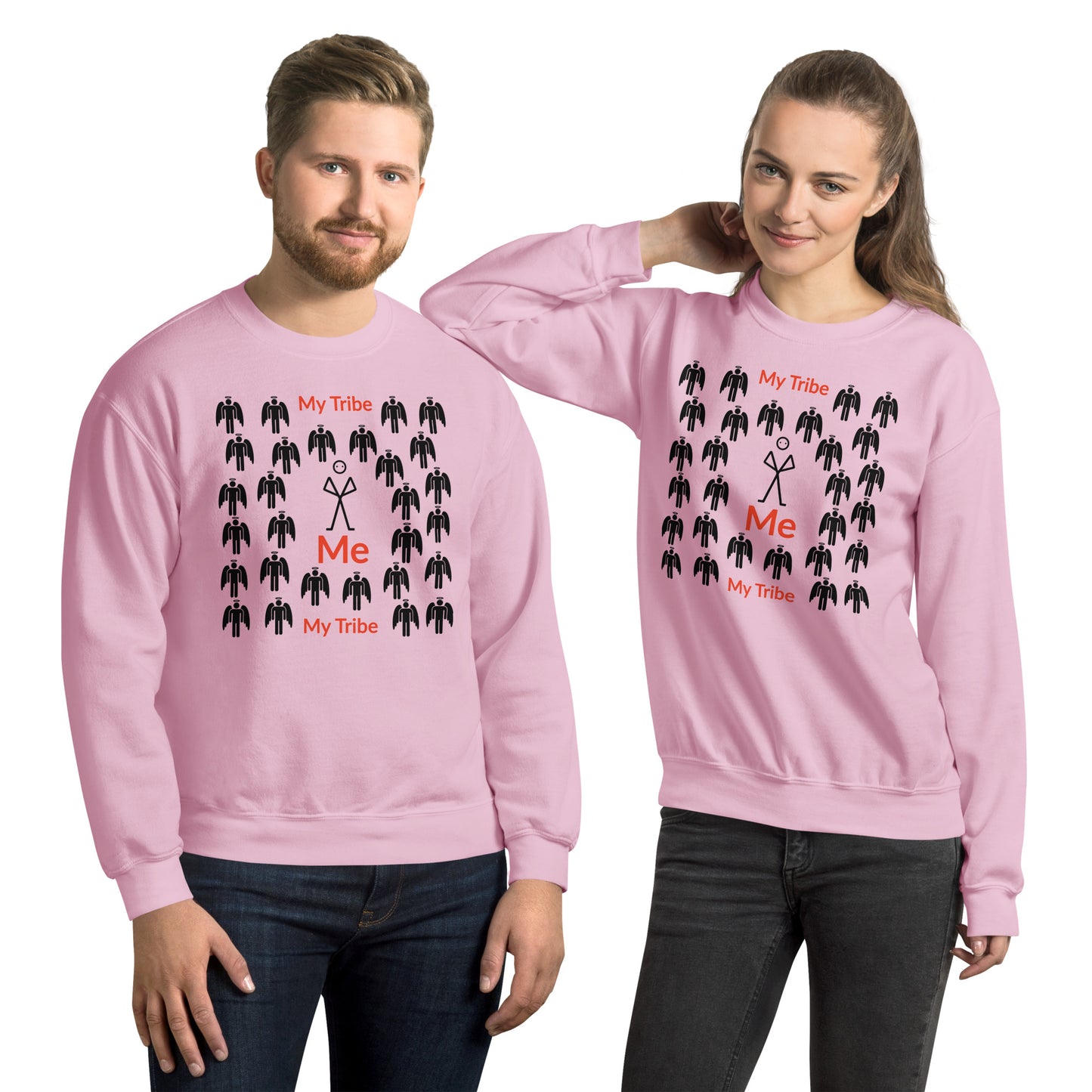 My Tribe Inspirational Unisex Sweatshirt - Black print