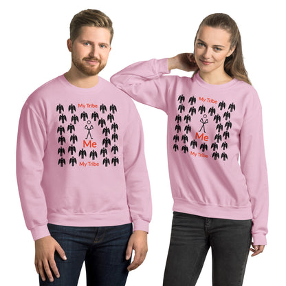 My Tribe Inspirational Unisex Sweatshirt - Black print