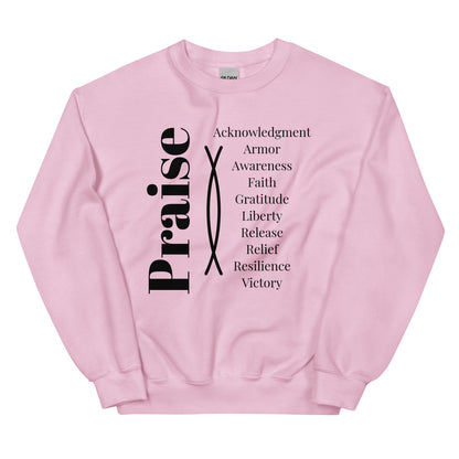 Praise Collection Inspirational Sweatshirt - Black Print