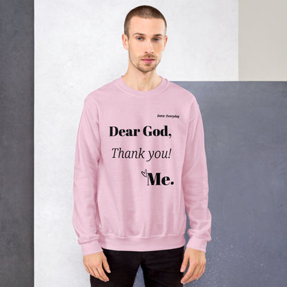 Dear God Inspirational Unisex Sweatshirt - black print