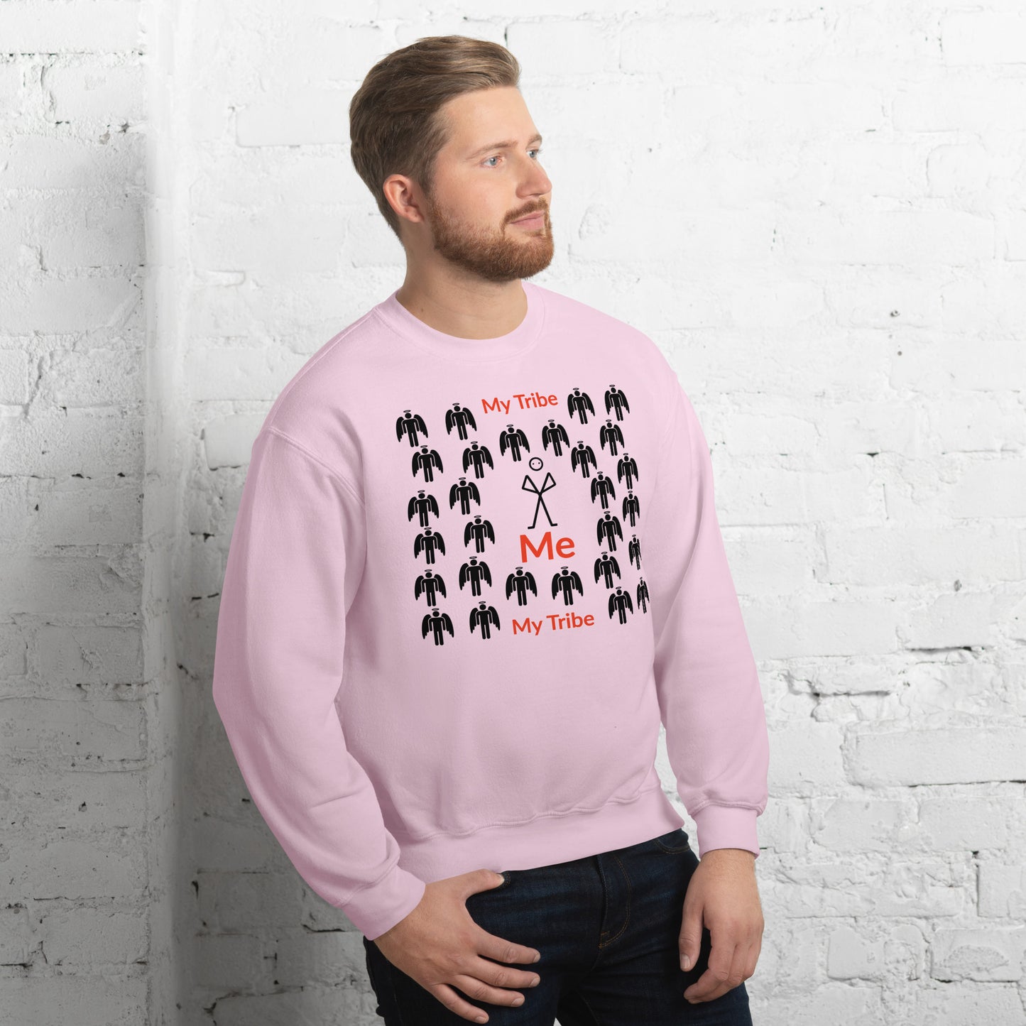 My Tribe Inspirational Unisex Sweatshirt - Black print