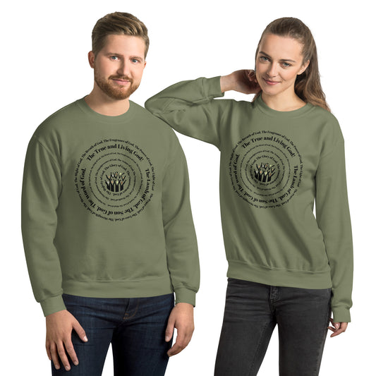 Attributes of God Unisex Sweatshirt - Black Spiral