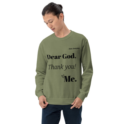 Dear God Inspirational Unisex Sweatshirt - black print